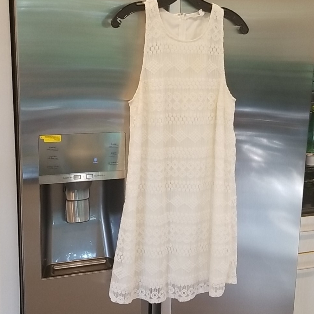 💕JACK BY BB DAKOTA💕 Boho White Sleeveless Lace Dress S Small